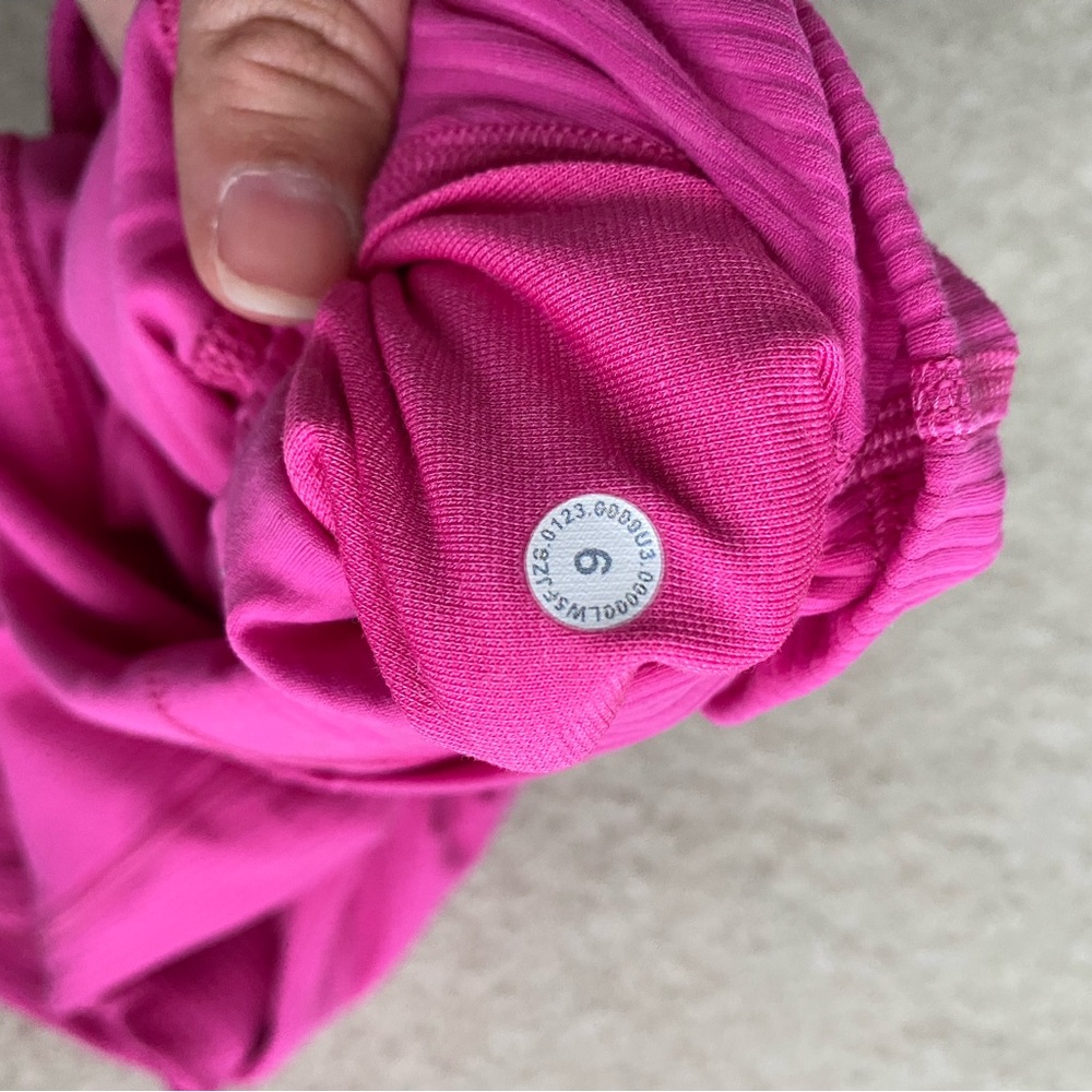 Lululemon Athletica Sonic Pink Ribbed Align Leggings - Picture 6 of 6